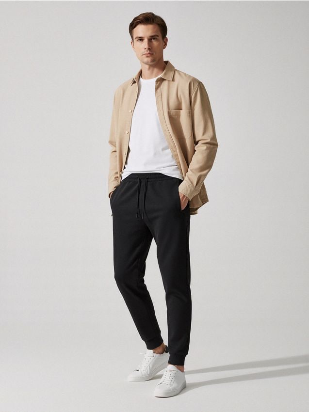 Sinsay - Spodnie jogger - czarny