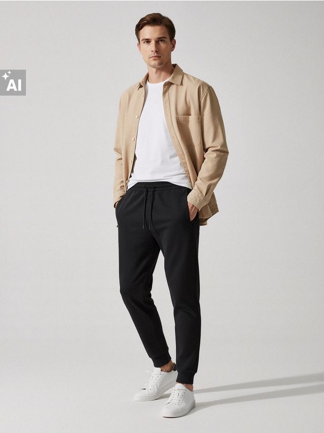Sinsay - Pantaloni jogger - negru