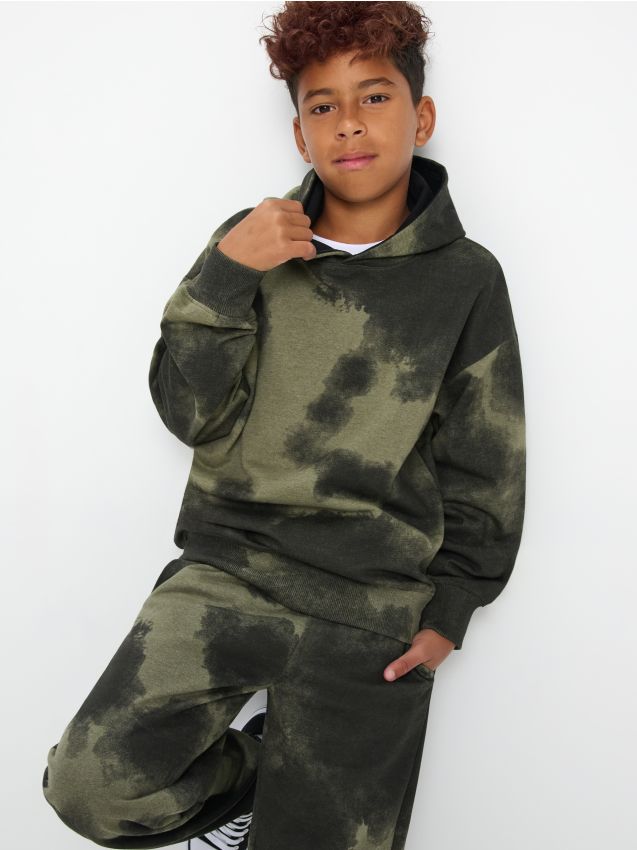 Sinsay - Mikina s kapucňou - green spruce