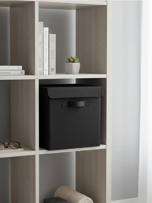 Sinsay - Cutie pliabilă de depozitare cu mâner și capac - negru