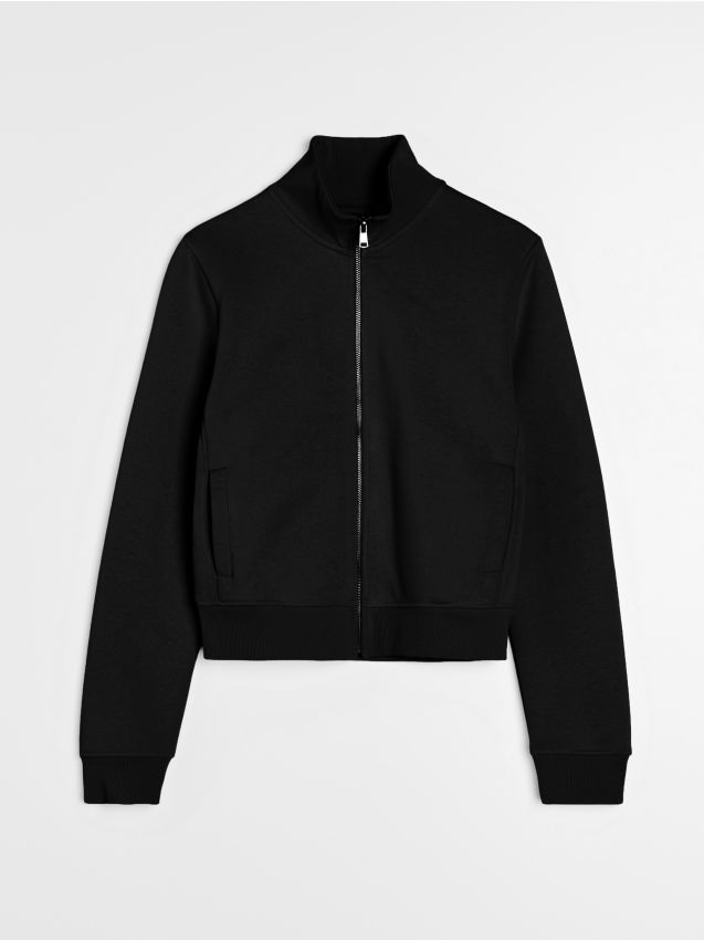 Sinsay - Gładka bluza ze stójką - czarny