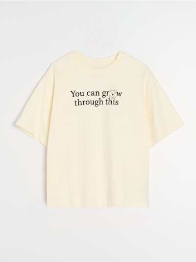 Tricou din bumbac cu mânecă scurtă Winnie the Pooh