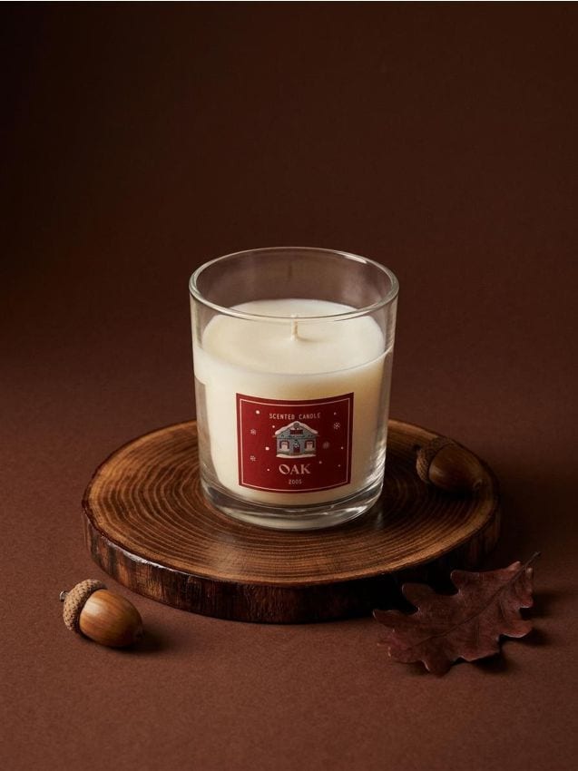 Sinsay - Lumânare parfumată Oak - roșu