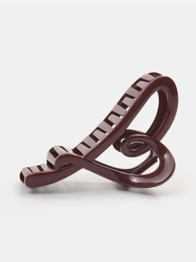 Sinsay - Agrafă de păr în formă de inimioară - bordo