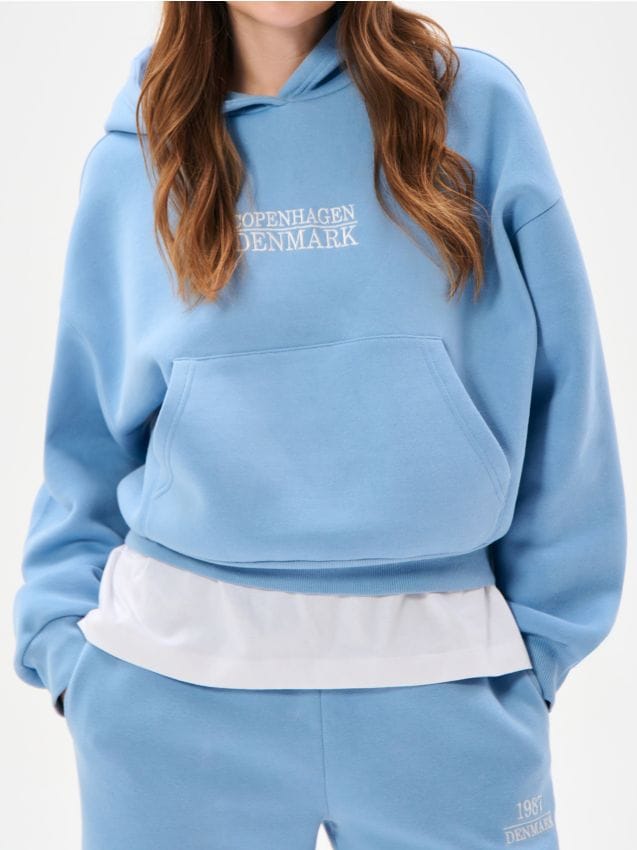 Sinsay - Hanorac cu broderie - albastru