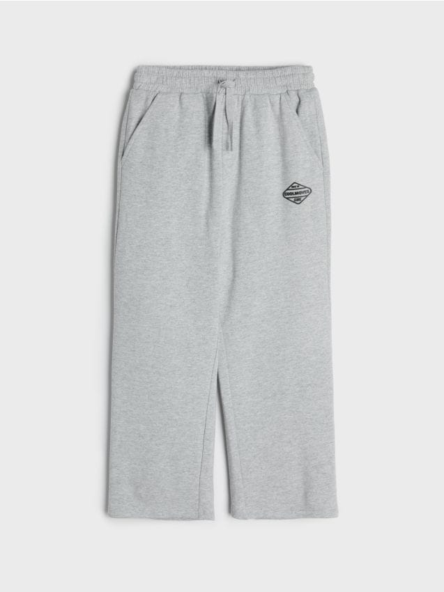 Sinsay - Pantaloni de trening straight leg - gri-neutru