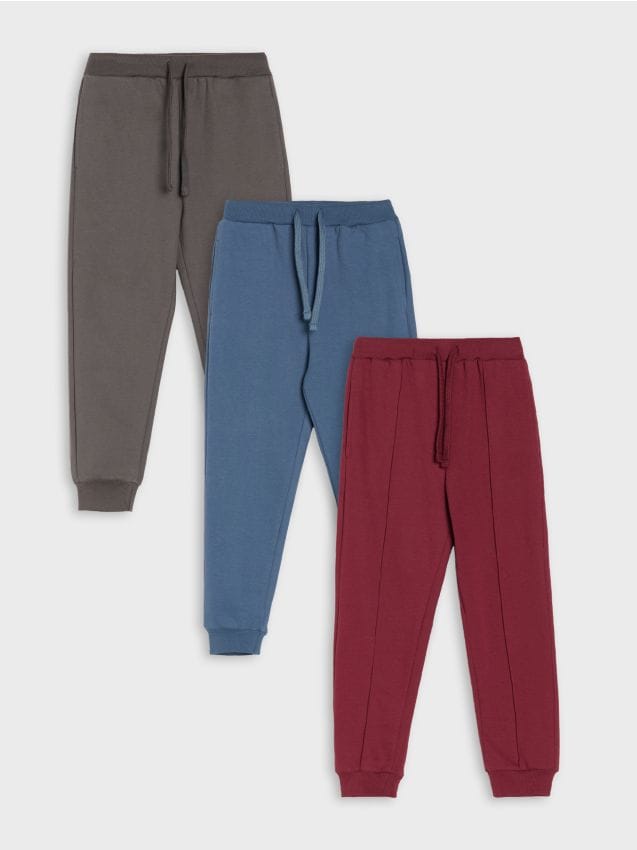 Sinsay - Voľné nohavice, balenie 3 kusy - bordová
