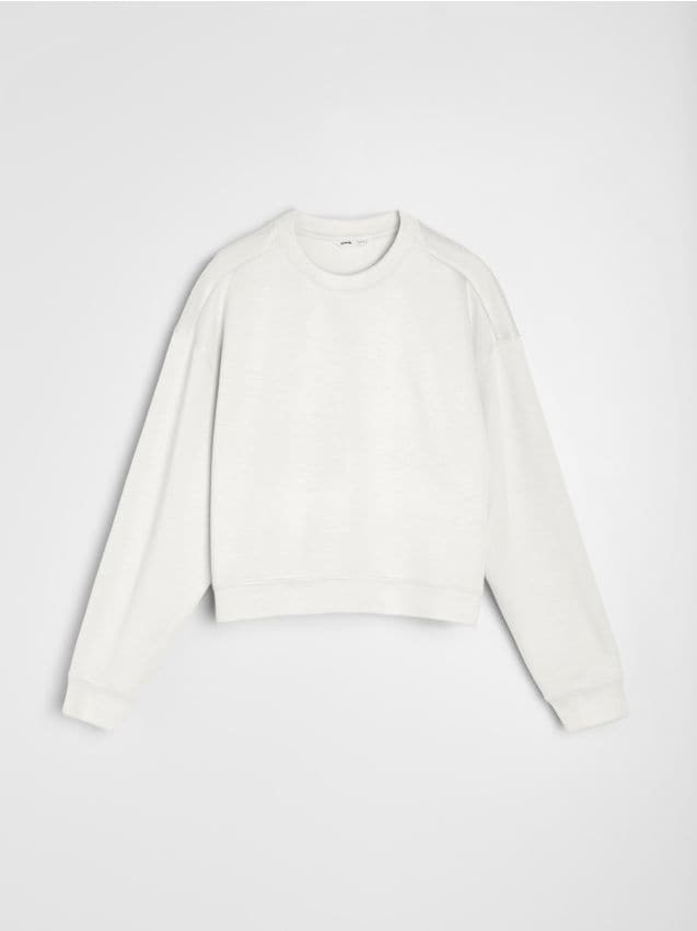 Sinsay - Bluza crewneck basic z dodatkiem wiskozy 