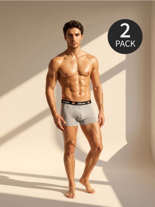 Sinsay - Boxeri cu viscoză Ellesse 2 pack - negru