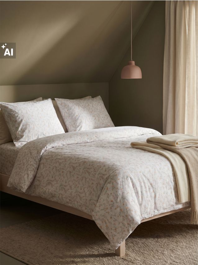 Sinsay - Set de lenjerie de pat cu motiv floral - multicolor