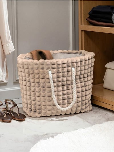 Prošívaný úložný koš s uchy