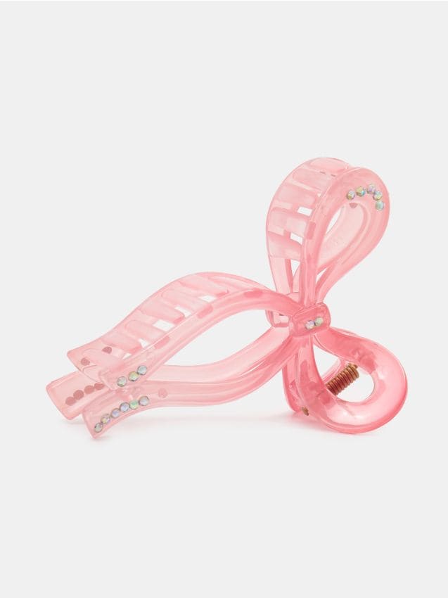 Sinsay - Agrafă de păr în formă de fundiță - roz-pastel