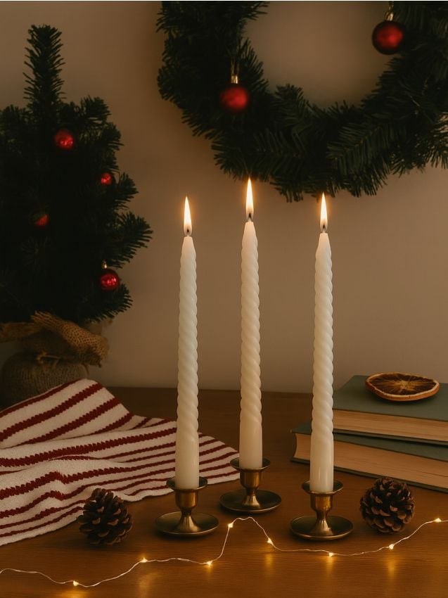 Sinsay - Súprava 3 sviečok - krémová