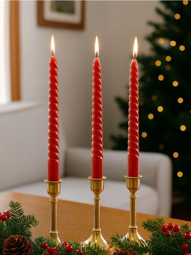 Sinsay - Súprava 3 sviečok - červená