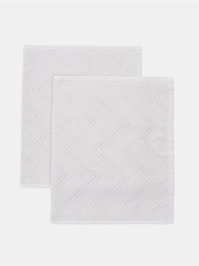 Sinsay - Set de prosoape cu model jacard 2 pack - gri deschis