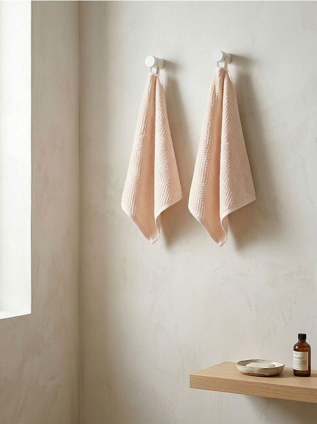 Sinsay - Set de prosoape cu model jacard 2 pack - galben-pal