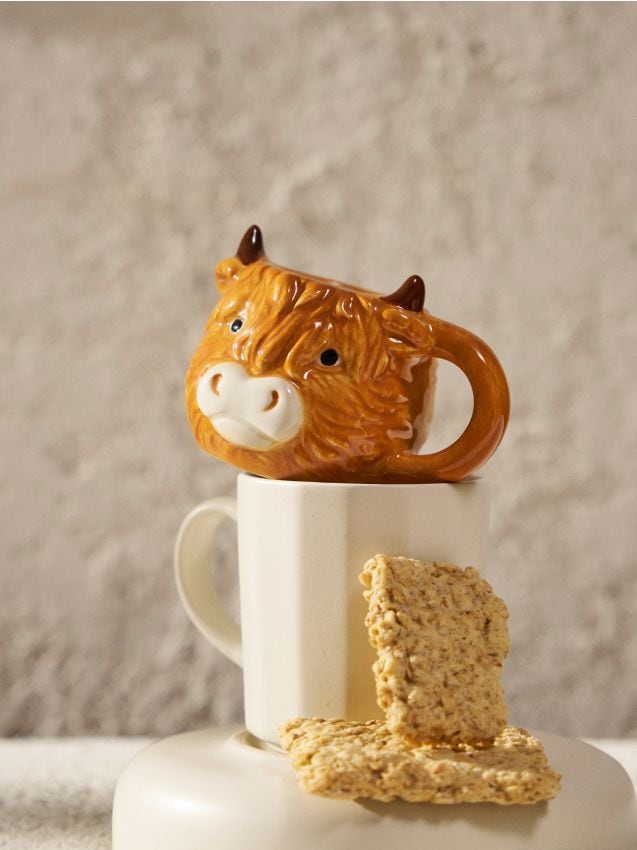 Sinsay - Cană în formă de vacă - maro