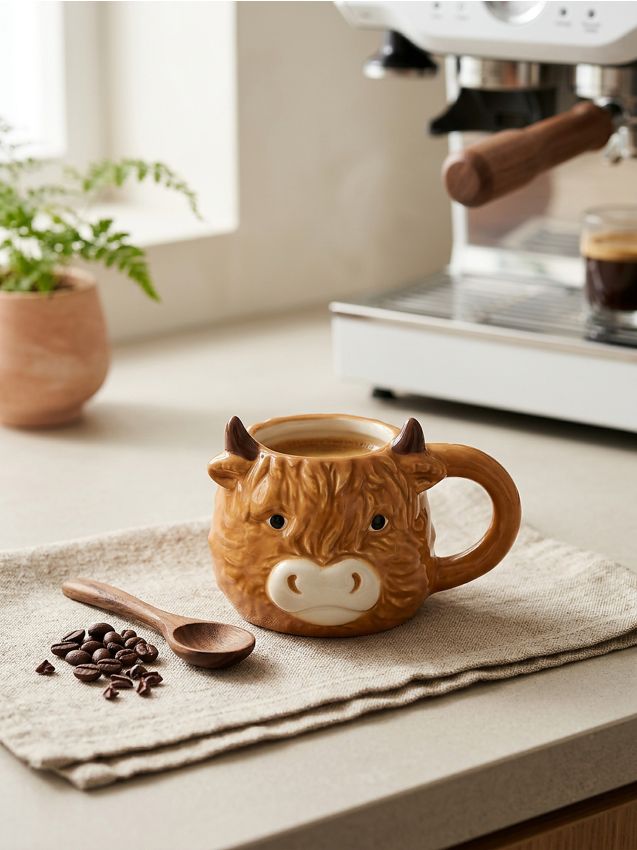 Sinsay - Cană în formă de vacă - maro