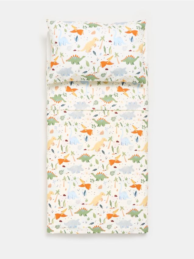 Sinsay - Set de lenjerie din bumbac cu motiv de dinozauri - multicolor