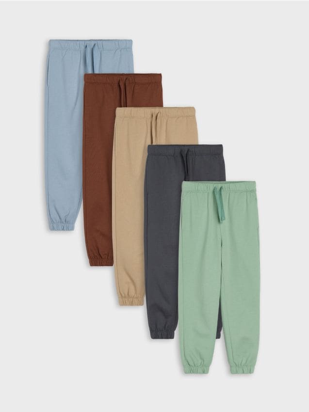 Sinsay - Set de 5 perechi de pantaloni sport jogger - negru-antracit