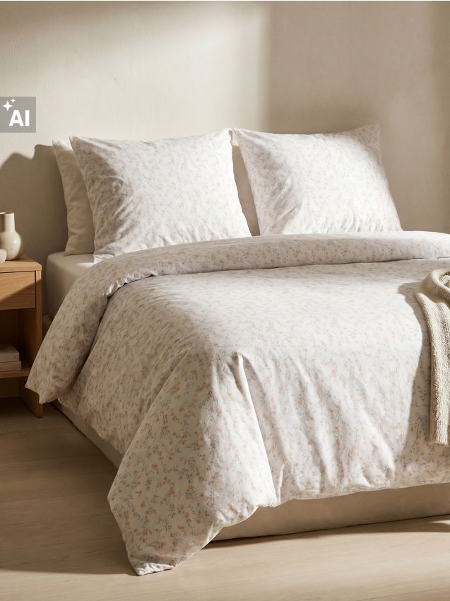 Sinsay - Set de lenjerie de pat cu flori - multicolor