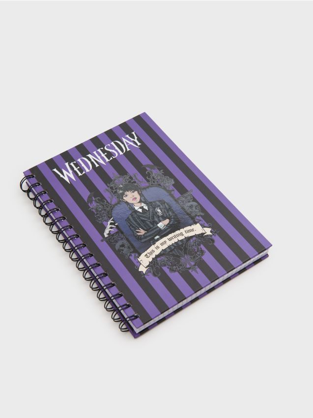 Sinsay - Zošit so štvorčekmi Wednesday - fialová