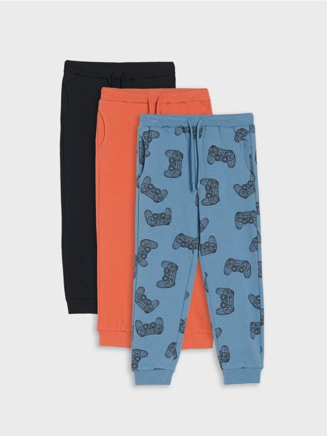 Sinsay - Set de 3 pantaloni jogger - portocaliu