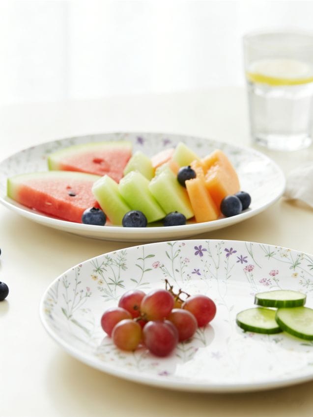 Sinsay - Farfurii ceramice cu model floral, set de 2 - multicolor