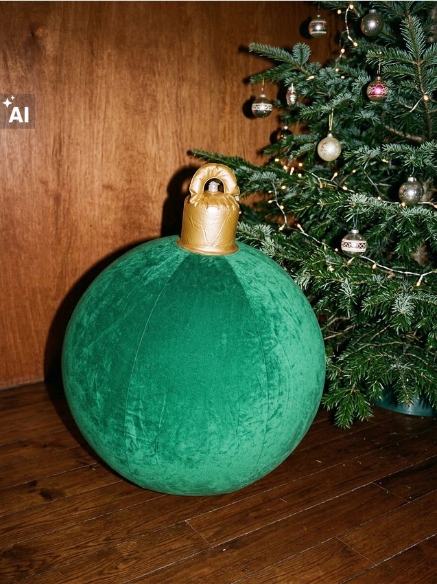 Sinsay - Decorațiune de Crăciun gonflabilă în formă de glob - verde-închis