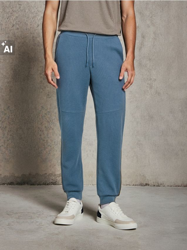 Sinsay - Pantaloni jogger - Gri-albăstrui