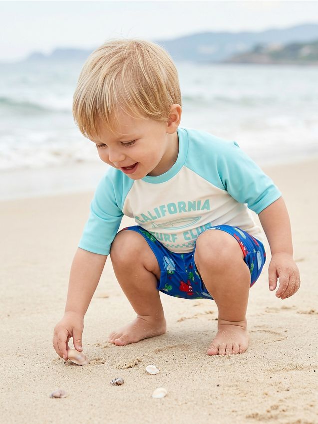 Sinsay - Șorturi de baie cu motiv de animale - albastru-cobalt