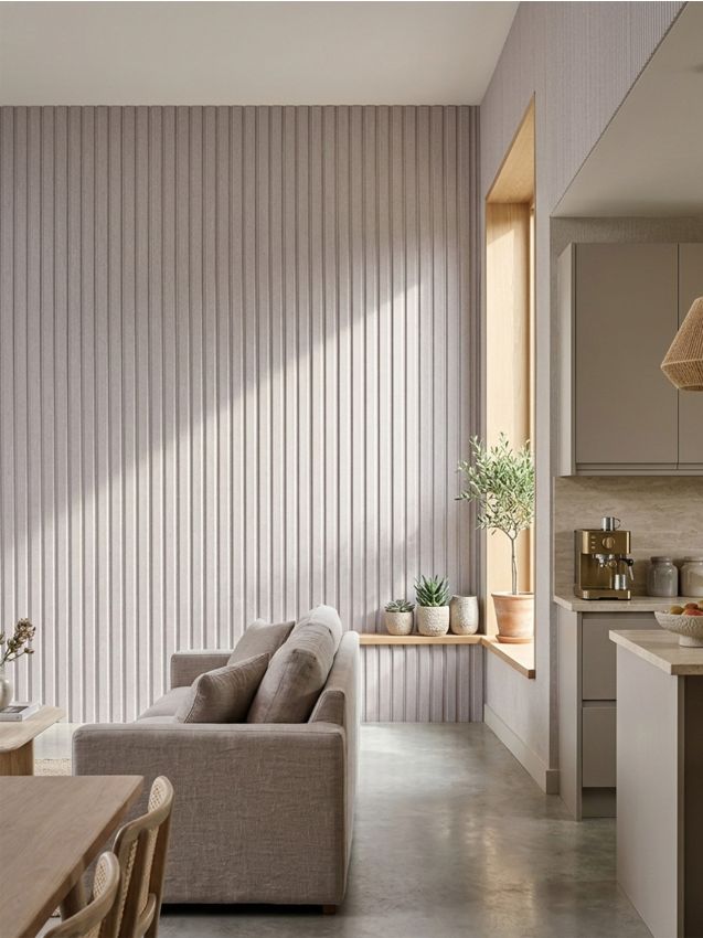 Sinsay - Set de panouri de perete cu imitație de lemn 4 pack - gri deschis