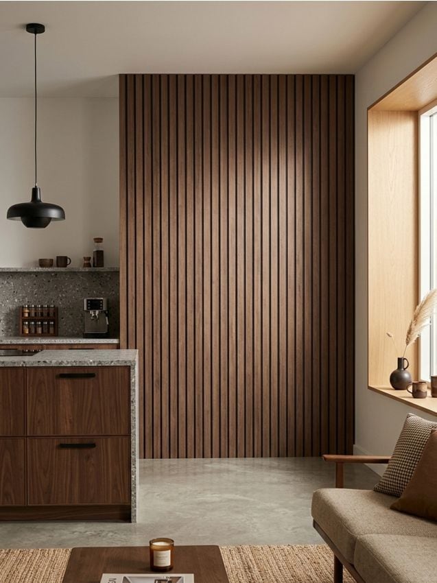 Sinsay - Set de panouri de perete cu imitație de lemn 4 pack - maro