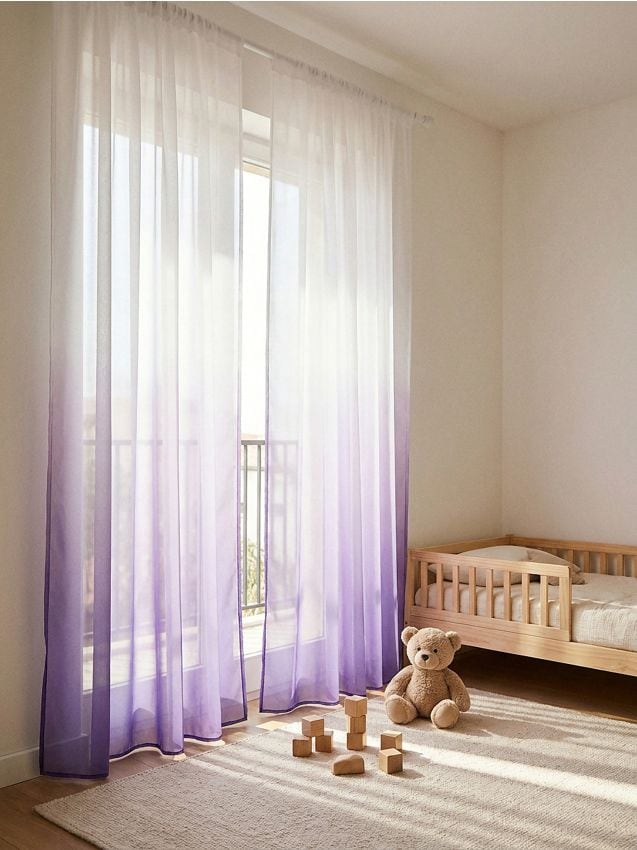 Sinsay - Perdea semi-transparentă cu efect ombre - violet