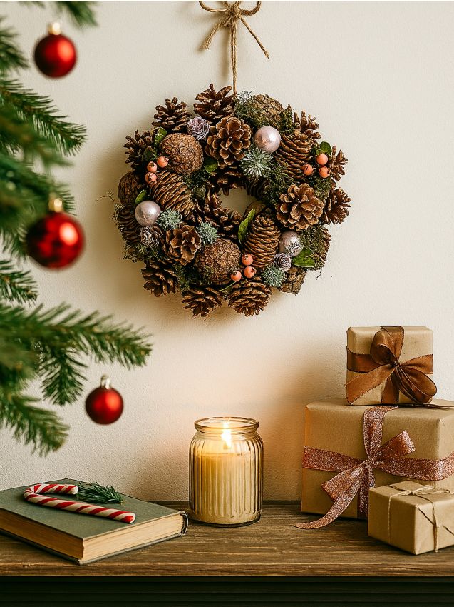 Sinsay - Dekoratívny vianočný veniec - viacfarebná