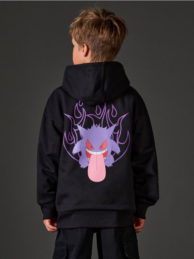 Sinsay - Mikina s potlačou Pokemon - čierna