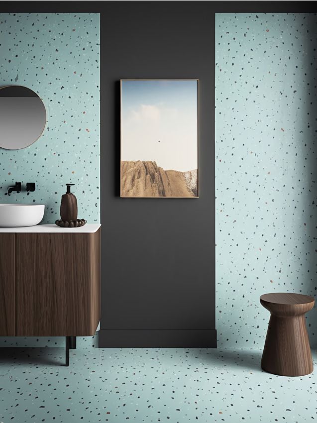 Sinsay - Samolepiace dlaždice, sada 4 kusov - bledozelená