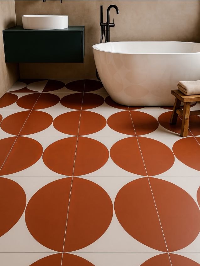 Sinsay - Samolepiace dlaždice, sada 4 kusov - oranžová