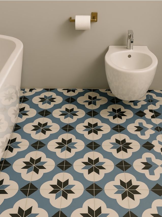 Sinsay - Samolepiace dlaždice, sada 4 kusov - tyrkysová