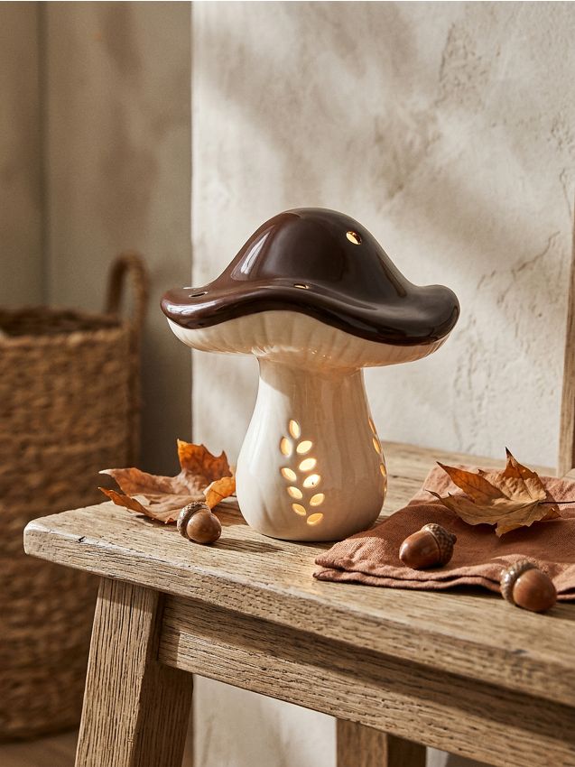 Sinsay - Lampă LED decorativă în formă de ciupercă - brun-auriu