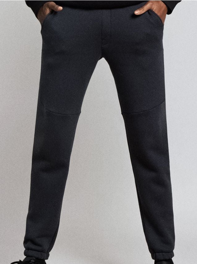 Sinsay - Pantaloni regular fit - albastru metalizat