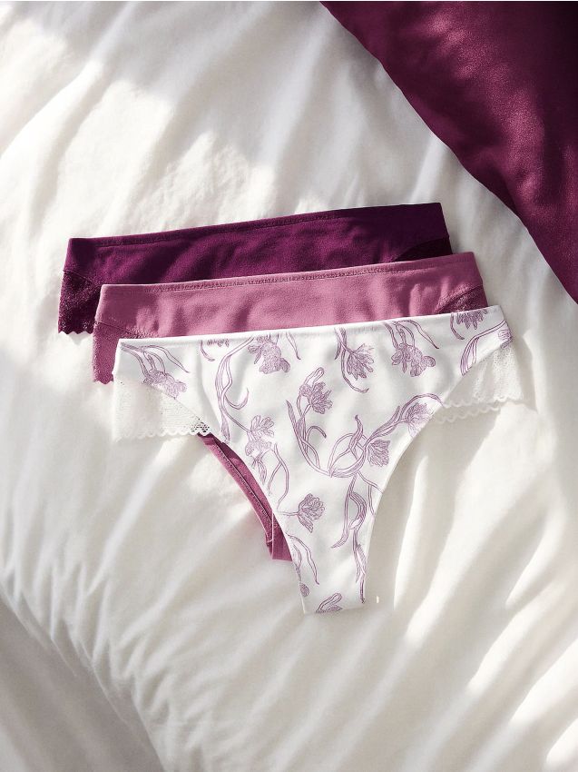 Sinsay - Súprava 3 brazílskych nohavičiek - viacfarebná