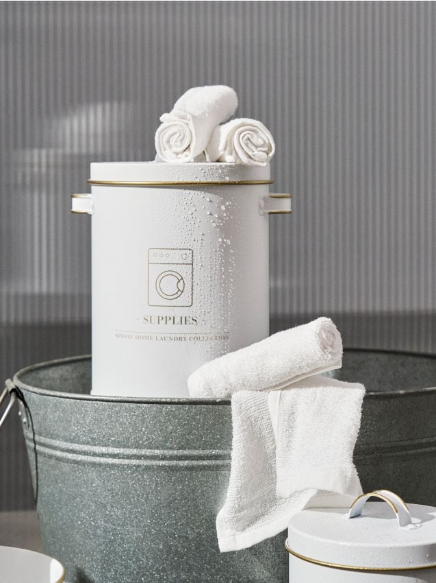 Sinsay - Set de prosoape din bumbac 4 bucăți - alb