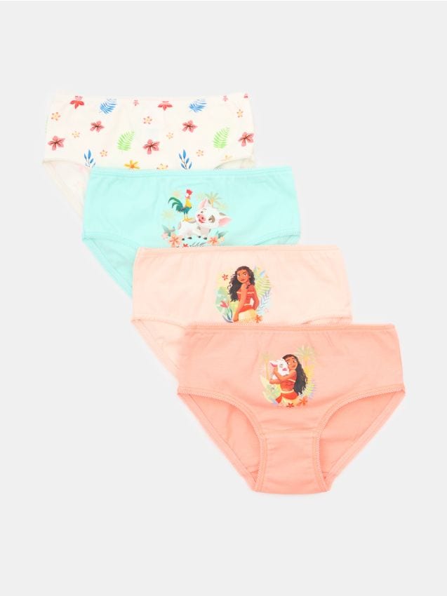 Sinsay - Set de 4 chiloți din bumbac tip slip Vaiana - multicolor