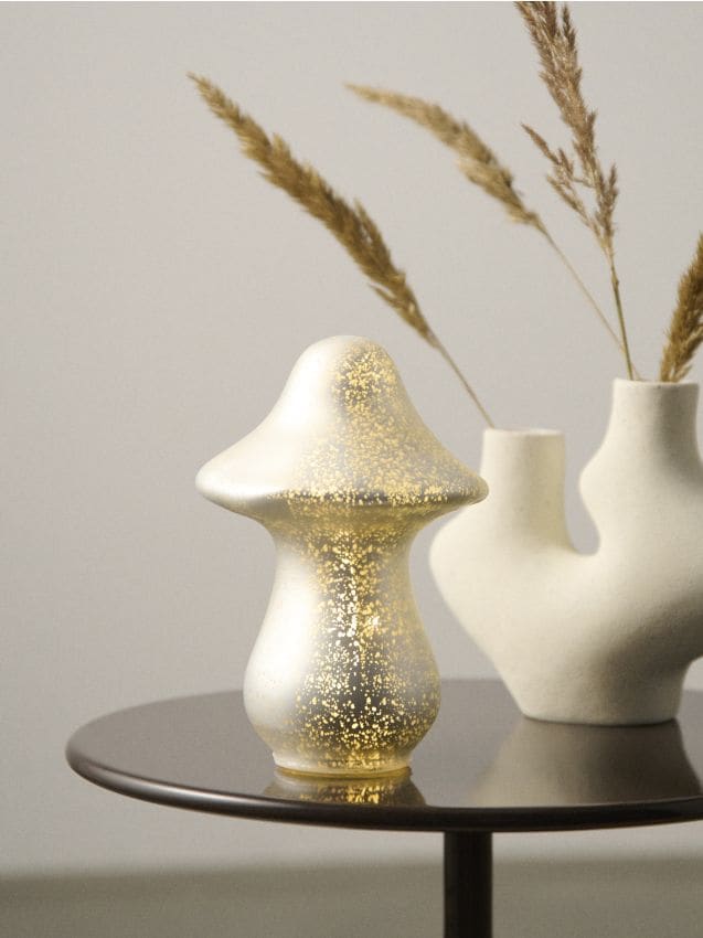 Sinsay - Lampă de masă LED în formă de ciupercă - argintiu