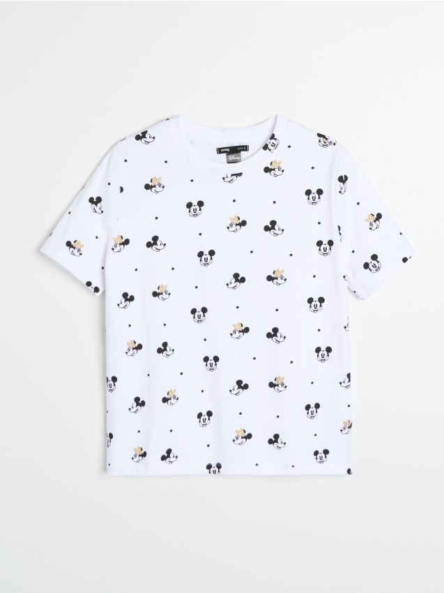 Sinsay - Tricou din bumbac cu model Minnie and Mickey - multicolor