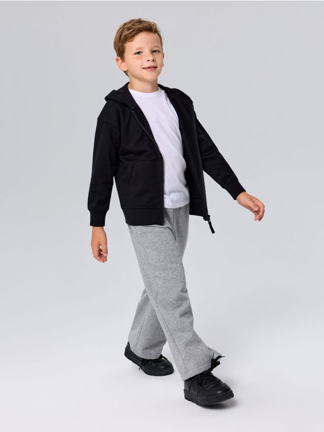 Sinsay - Pantaloni de trening cu crac larg - gri-neutru