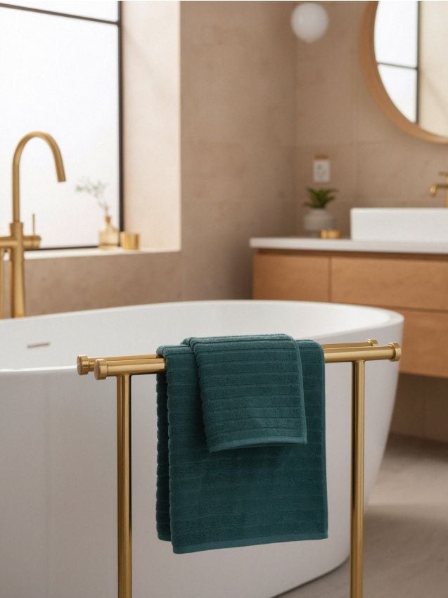 Sinsay - Žakárový uterák - modrozelená