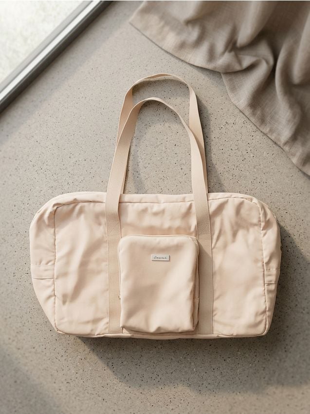 Sinsay - Geantă de voiaj pliabilă din nailon - nude