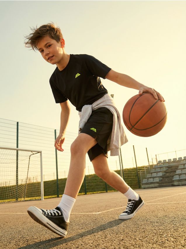 Sinsay - Pantaloni scurți sport - negru